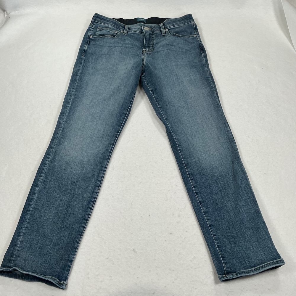 JAG Womens Size 10 Medium Wash Straight Leg Jeans Elastic Waist Denim 1796